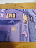 Machi Purple Night Scene Desk Mat UNUSED
