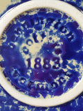 Bennington Blue Pottery Spongeware Deep Dish Pie Pan (AAA)