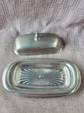 Pewter Butter Dish with Glass Insert