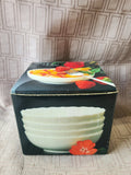 Set of 4 Studo Nova Ivory Fine China Dessert Bowls