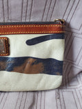 Dooney & Bourke Zebra Print Leather Wristlet