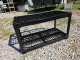 Two-Tier Black Plastic Shelf