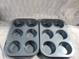 Pair of Wilton Nonstick 6 Cup Cupcake Pans