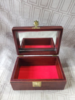 Wooden Deer Jewelry Box with Mirror