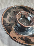 Ash Craft Pottery Chip and Dip Platter