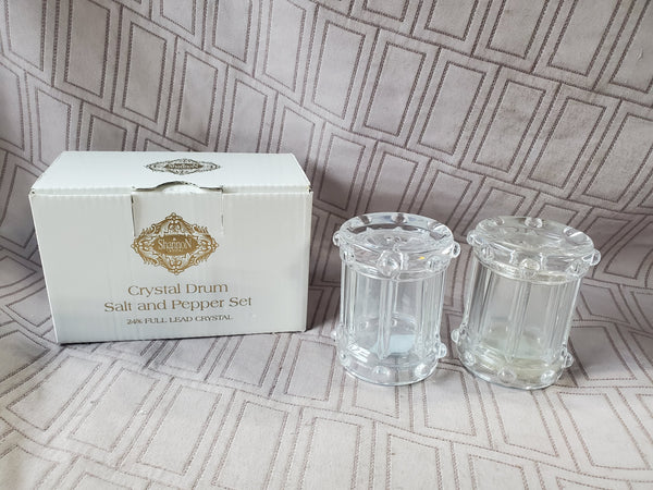 Shannon Crystal Drum Salt and Pepper Shaker Set