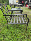 Scott Living Outdoor Bronze Tone Aluminum 3-Piece Lounge Set w/Cushions