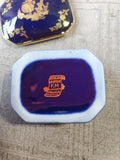 Limoges Cobalt Blue Trinket Box
