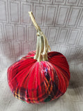 Small Plaid Fabric Pumpkin