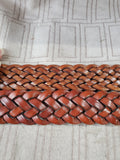 Pair of Woven Leather Belts—Women's Size Large/Size 38