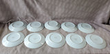 Set of 10 Fine Porcelain Saucers
