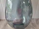Blue Glass Balloon Shaped Floor Vase (B)