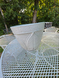 Large Roseville USA Pottery Planter, White Glazed
