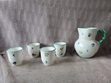 5 Piece Gmundner Keramik Pitcher and Tumbler Set