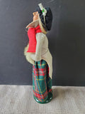 (G) Byers' Choice Carolers Signed "Woman with Fur Muff" Figurine
