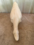 White Ceramic Duck Garden Statue
