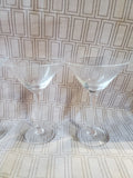Set of 4 Clear Glass Martini Glasses