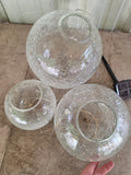 Three Glass Orbs, Yard Decor