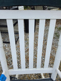 Pair of White Wooden Rocking Chairs w/Cushions