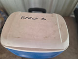 Blue Rolling Igloo Cooler w/Pullout Handle