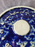 Bennington Pottery Blue Spongeware Large Batter Bowl (CCC)