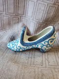 Blue and White Ceramic Shoe Figurine