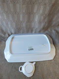 Melamine Snowman Serving Tray with Tea Bag Holder