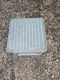White Wicker Side Table/Plant Stand