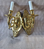 Pair of Brass Wall Sconces UNTESTED