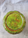 Signed Green Glazed Ceramic Artichoke Condiment Jar with Spoon