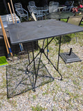 Tall Black Metal Outdoor Table