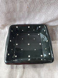 Temp-Tations Black and White Polka Dot Baking Dish with Wire Rack and Trivet (A)
