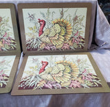 Set of 4 Corkback Turkey Placemats