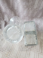 Pair of Clear Glass Baskets