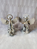 Pair of Silverplate Angel Figurines