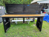 8' Craftsman Metal Framed Work Bench W/Detachable Back Pegboard **Read Description ***HEAVY ITEM***READ DETAILS ON PICK UP POLICY***