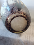 Acid Etched Purple Glass Vase