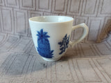 Mottahedeh Vista Alegre Historic Charleston Reproductions "Blue Pineapple" Demitasse and Saucer Set (4 SETS AVAILABLE PRICED INDIVIDUALLY AT $22 EACH)
