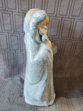Asian Inspired Shou Xing Diety Crackle Glazed Figurine