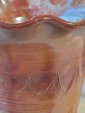Signed Brown Glazed Pottery Planter