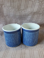 (A) Pair of Quail Run Signed Elizabeth Krome Pottery Mugs