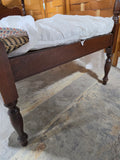 Vintage Colonial Doll Bed w/Canopy, Skirt, Mattress and Blanket