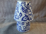 Mikasa Home Accents Ceramic Blue and White Floral Christmas Tree Figurine