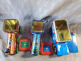 Lot of Tin Train/Truck Holiday Boxes