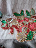Embroidered and Beaded Table Runner