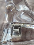 Hadeland Norway Crystal Bear Paperweight