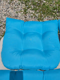 Set of Four Teal Seat Cushions