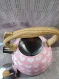 Masterclass Metal Pink Heart Teapot
