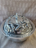 Metal Beachy Covered Casserole Dish