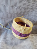 (A) Hand Woven African Folk Art Shopping Basket